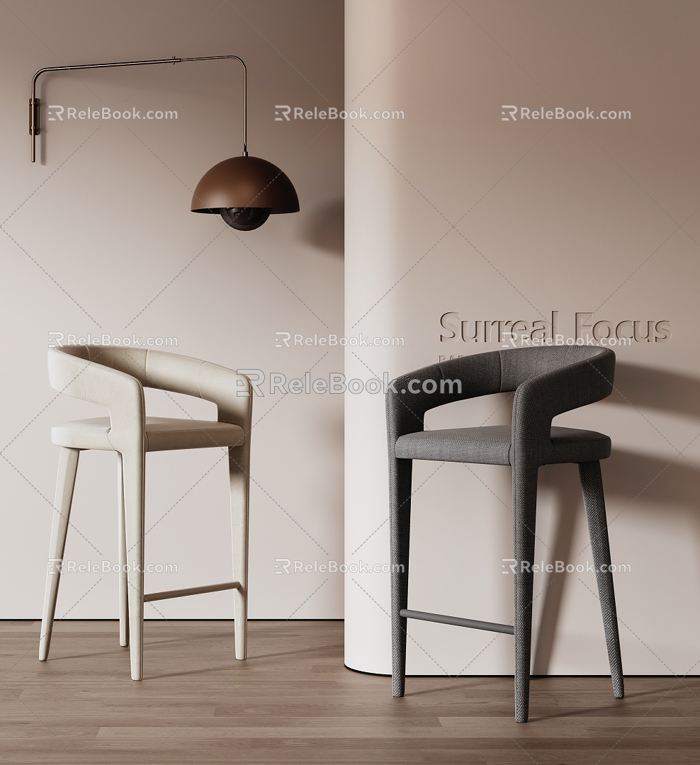 Modern Bar Chair Bar Stool 3d model