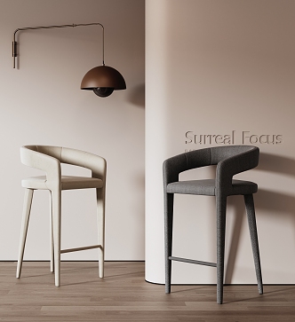 Modern Bar Chair Bar Stool 3d model