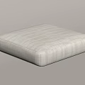 Beige Square Fabric Cushion With Textured Surface And Soft Padding 3d model