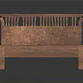Wooden Bed Frame With Slatted Base On Reflective Dark Surface