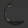 Curved Equipment Platform With Wooden Top Built-in Lighting And Metal Structure