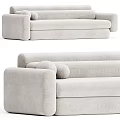 Modern Beige Sectional Sofa With Textured Fabric And Plush Cushions