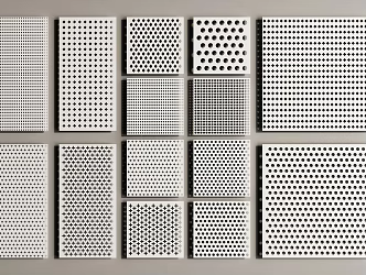 Modern punching plate hollow plate stainless steel plate punching aluminum plate perforated plate 3d model