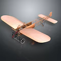 Vintage Wooden Biplane Model Showcasing Early Aerospace Flight Innovation And Design