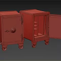 Commercial Safes With Wheels Closed And Open Doors Featuring Interior Shelves