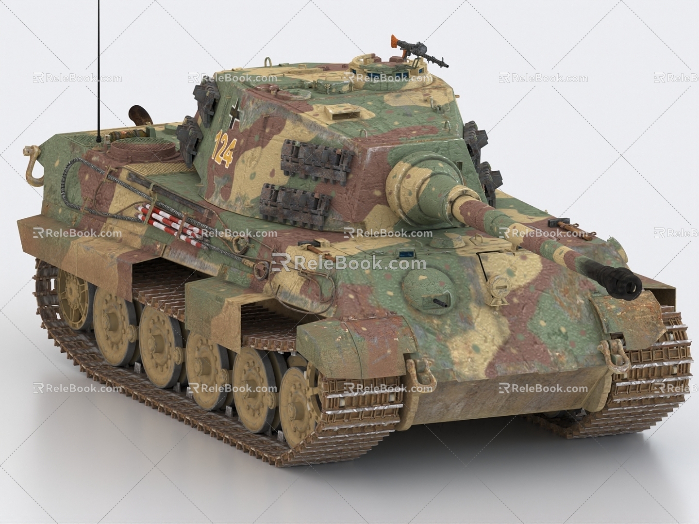 Tiger King Tank Tiger King Heavy Tank World War II German Tank 3d model