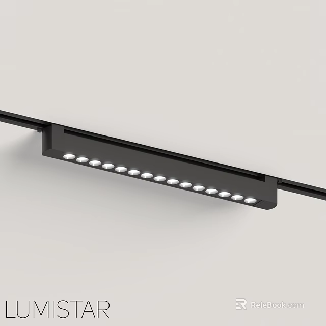 Modern Downlights and Spotlights with Black Metal Frame and Multiple LED Bulbs 3d model 