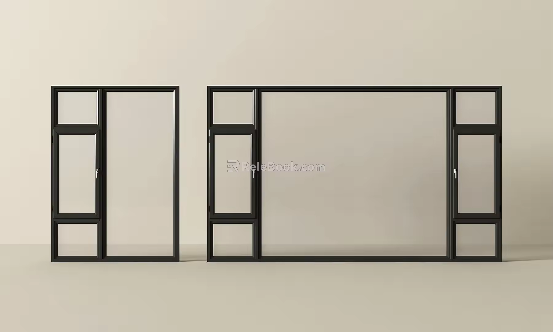 Modern windows casement windows floor-to-ceiling windows bay windows glass windows 3d model