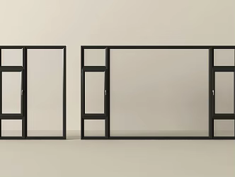 Modern windows casement windows floor-to-ceiling windows bay windows glass windows 3d model