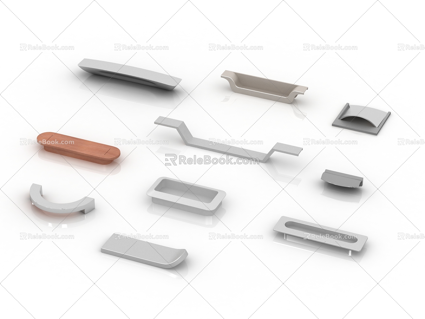 Modern hardware handle classical handle 3d model