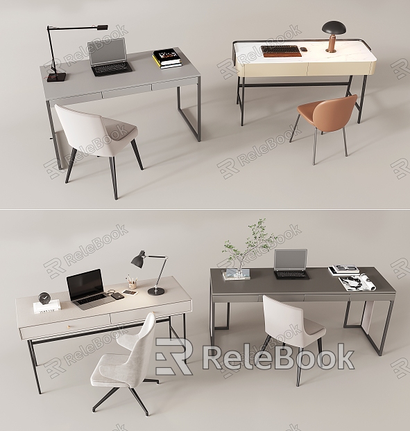 Desk Writing Desk Laptop Book Combination model