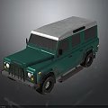 Green Body White Roof Classic Off Road SUV with Rugged Exterior Design