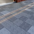 Modern Gray Interlocking Floor Tiles Ground With Steps And Sleek Design 3d model