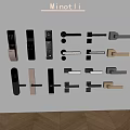 Various Modern Door Handles Including Smart Locks And Metal Lever Designs