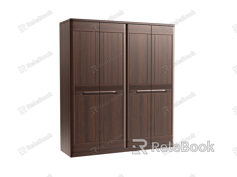 New Chinese-style four-door wardrobe model