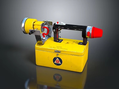 Flash light industrial lamp portable lamp hand lamp realistic 3d model