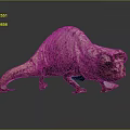 Brown And Beige Chameleon With Bark Like Skin Texture Standing On Dark Background Surface