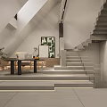Modern Minimalist Living Room Interior With Wooden Bookshelf And Sofa