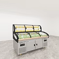 Commercial Display Freezer With Stainless Steel Body And Glass Door For Vegetable Storage