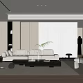 Modern Living Room Interior With White Sofa Coffee Table And Accent Chair