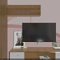 Modern Living and Dining Room Interior With Sofa Coffee Table TV Cabinet And Chandelier