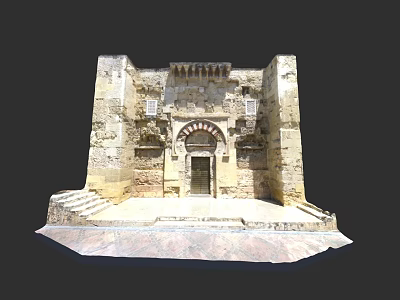 Ancient Stone Archway With Historic Architectural Design And Ornate Carved Details 3d model