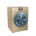 Sanyo Front Loading Golden Washing Machine With Digital Display And Modern Design 3d model