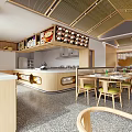 Modern Restaurant Interior With Wooden Ceiling Round Decor Green Chairs Dining Tables And Plants