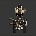 Vintage Brass Desktop Microscope with Classic Design Adjustable Knobs for Home Study Decor