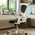 Modern Home Office Desk With Ergonomic Chair Laptop And Natural Window Light