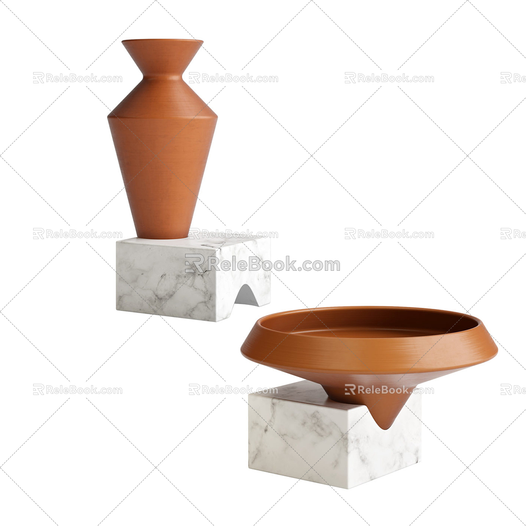 Modern Cor Pottery Pot 3d model