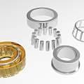 Industrial Equipment Bearings With Metal Rings Cylindrical Rollers And Components