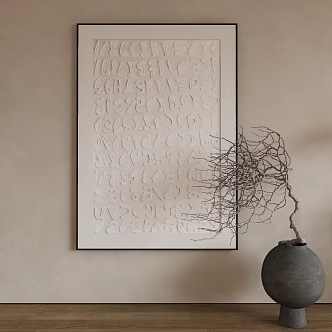 modern decorative painting 3d model