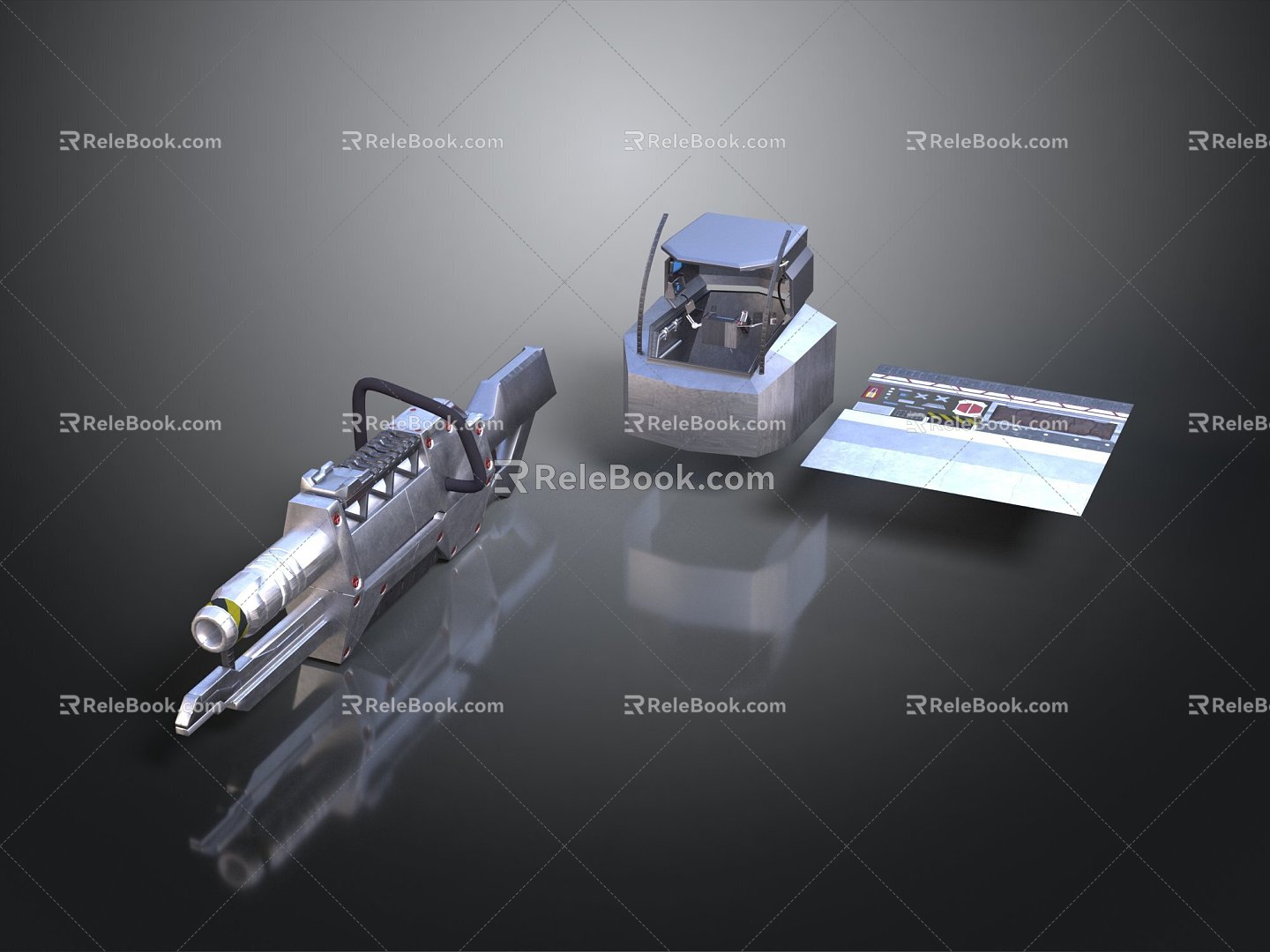 rifle semi-automatic rifle combat rifle battle rifle carbine war rifle attack rifle 3d model