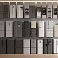 Various Modern Refrigerators and Freezers with Different Colors and Designs for Kitchen Appliances
