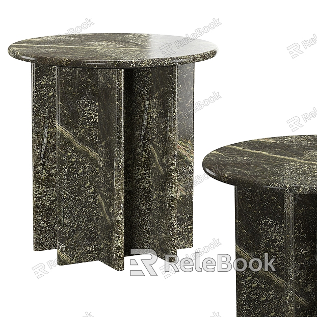 PASAR Green Marble Round Side Table model