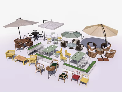 Commercial outside swing leisure seat 3d model