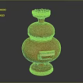 Three Tiered Terracotta Jar With Decorative Top Ornate Base And Intricate Details