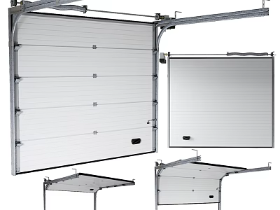 High Quality Garage Door Components With Steel Panel Track And Bracket 3d model