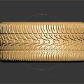 Exquisite Gold Ring With Braided Texture Shiny Surface And Clear Reflection 3d model