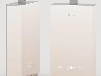 COMO Modern White Household Appliances With Sleek Design And Control Panel Icons 3d model