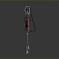 Modern Weapon Featuring Silver Barrel Red Component And Reflective Metal Structure 3d model