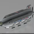 Graf Zeppelin 1931 Airship Model With American Flag Gray Body Windows And Propeller