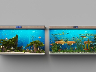 modern aquarium 3d model