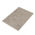Modern Geometric Patterned Rug With Abstract Wavy Line Designs For Living Room
