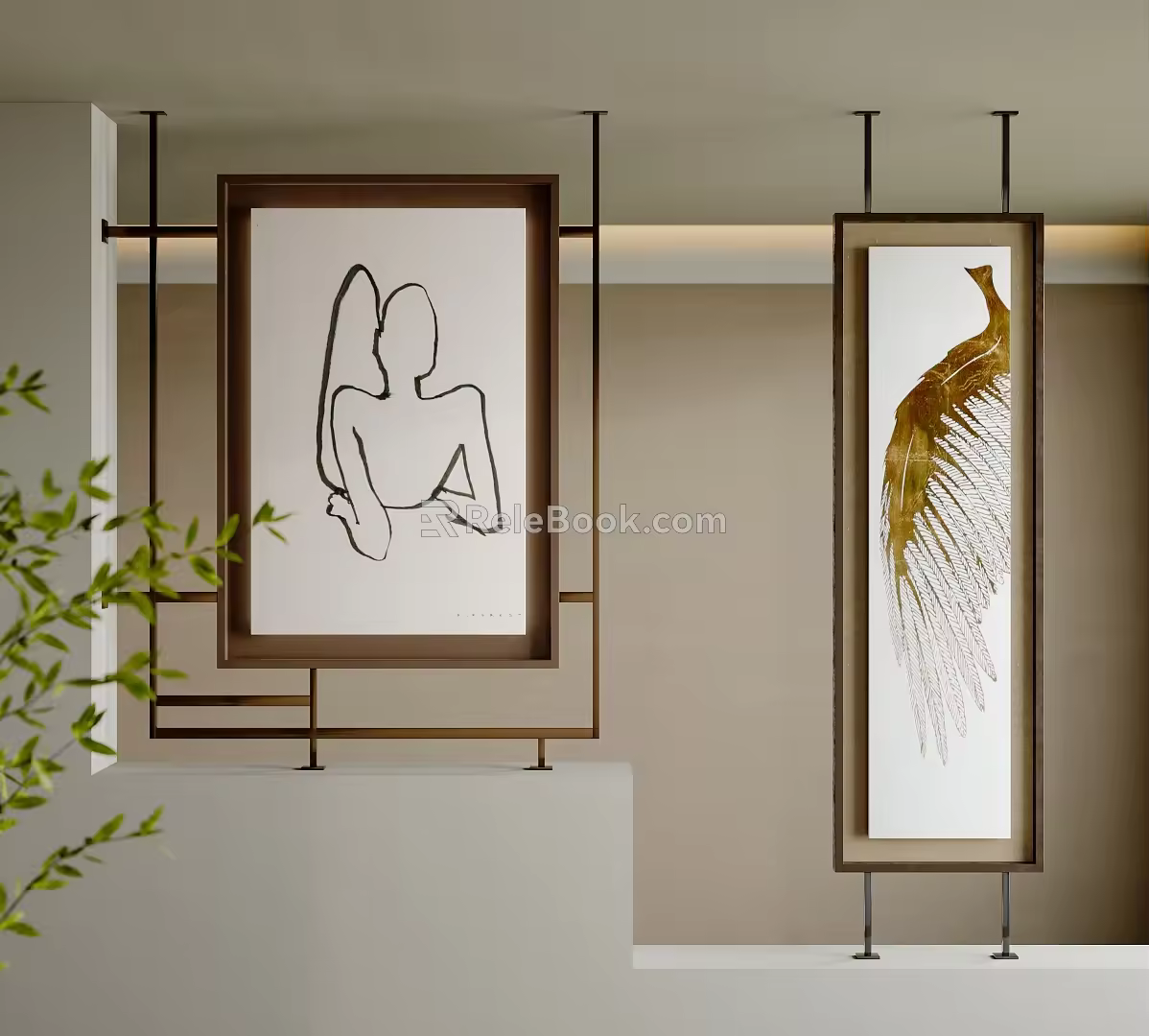 Decorative Painting Hanging Painting Wall Decorative Partition 3d model