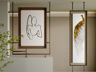 Decorative Painting Hanging Painting Wall Decorative Partition 3d model
