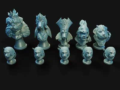 Cartoon Chess 3d model