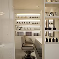 Modern Beauty Hair Salon Interior With Styling Chairs Mirrors Lighting And Reception Desk