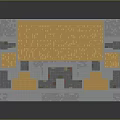 Modern Architectural Model With Multi Level Platforms Yellow And Gray Facades Steps And Open Spaces